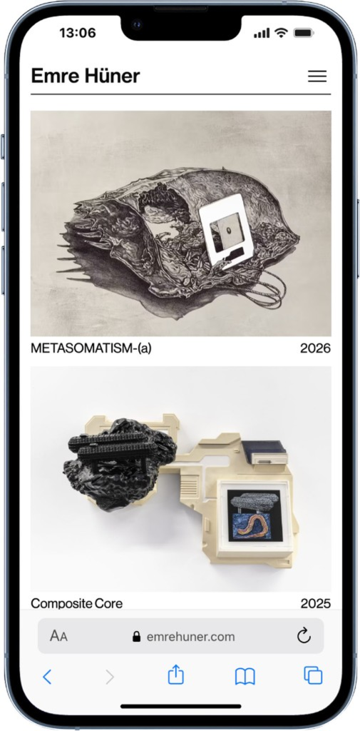 Emre Hüner website — works on mobile